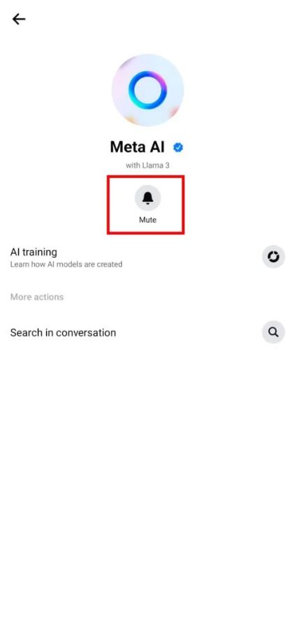meta ai mute